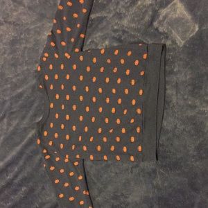 Grey and orange Halloween pumpkin sweater